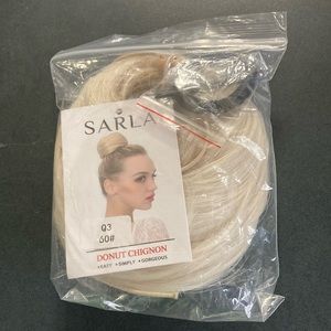 SARLA Donut Chignon hair bun-Color #60 White Blone.